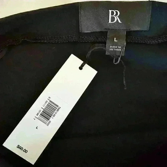 😍 New With Tags 😍 Banana Republic Cotton Modal One-Sleeve Top, Black, Size L - Picture 4 of 5